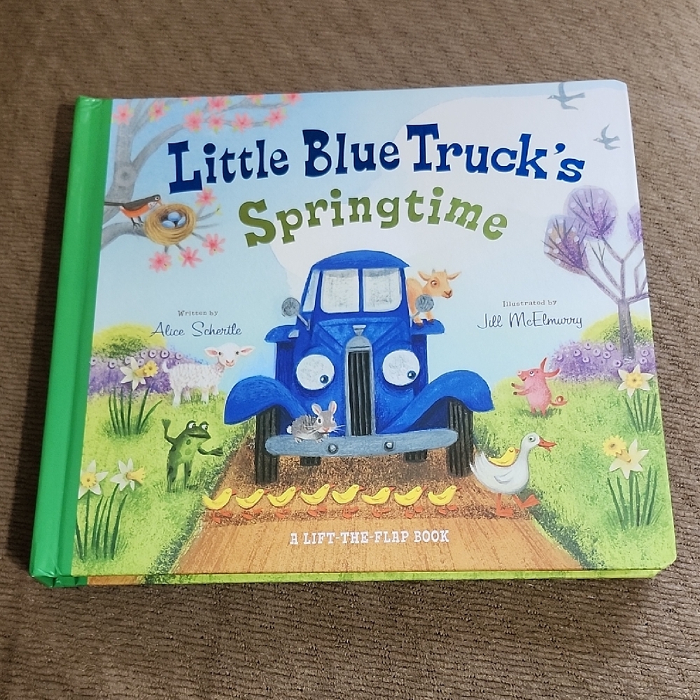 Little Blue Truck's Springtime Book Hardcover hidden object book